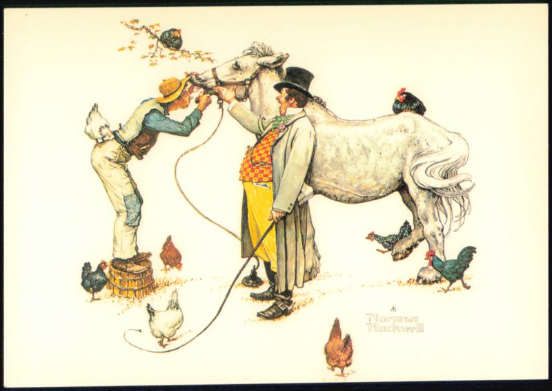 The Traveling Salesman and The Horse Trader by Norman Rockwell