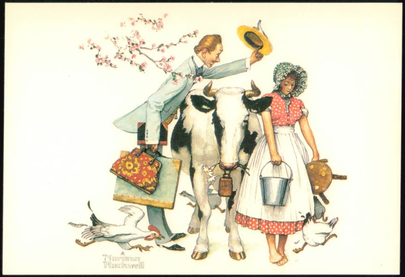 The Traveling Salesman by Norman Rockwell Photographic Art