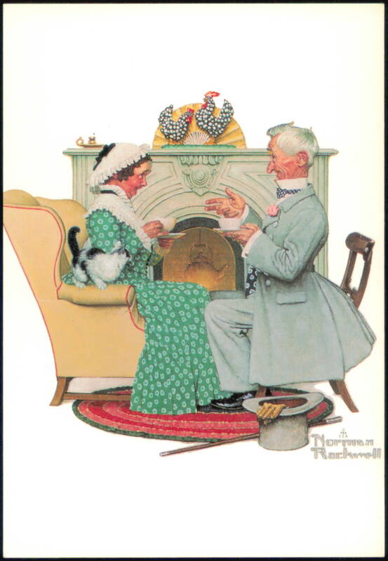 Norman Rockwell Four Ages of Love Gaily Sharing Vintage Times