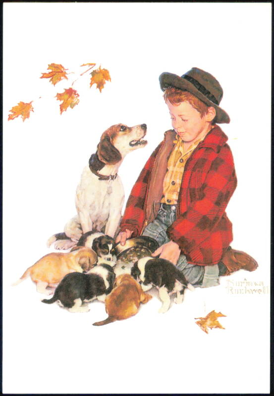 Norman Rockwell A Boy and His Dog Pride of Parenthood