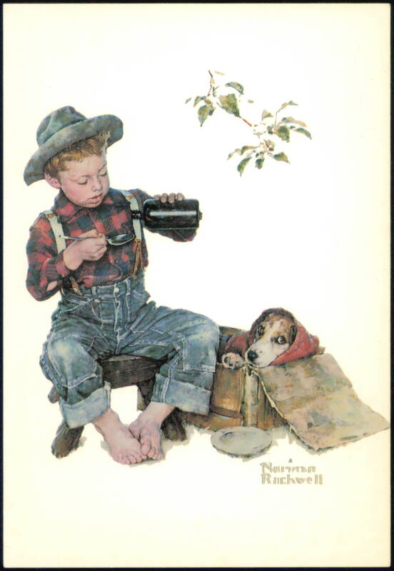 Norman Rockwell A Boy and His Dog Mysterious Malady