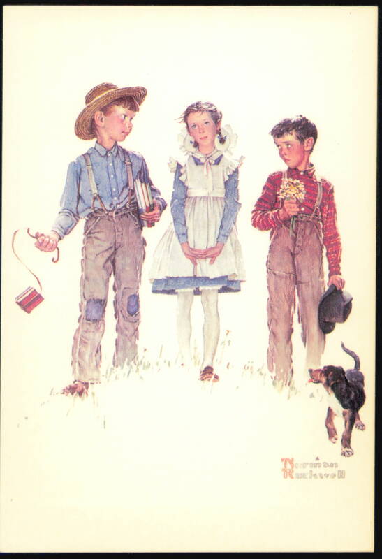 Norman Rockwell Me and My Pal Young Man's Fancy Illustration