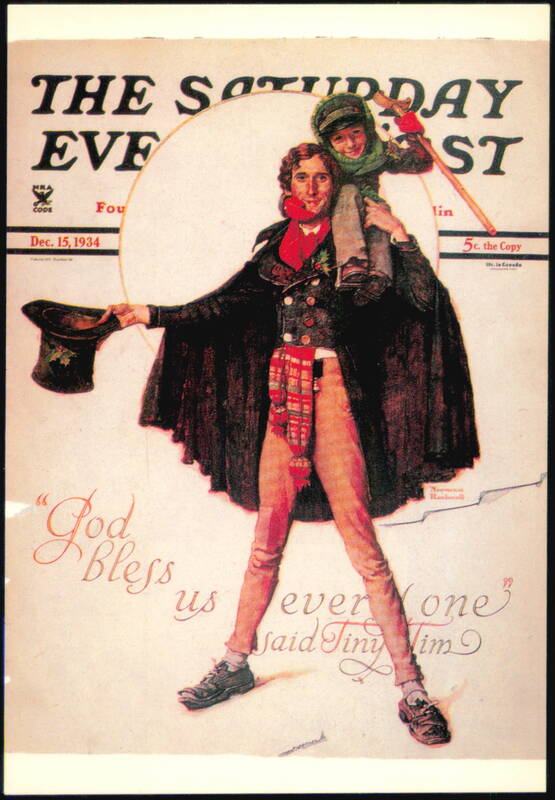 Norman Rockwell Tiny Tim Saturday Evening Post Cover 1934