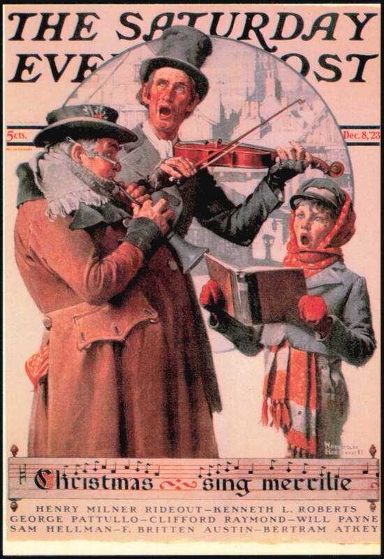 Norman Rockwell Christmas Carol Saturday Evening Post Cover