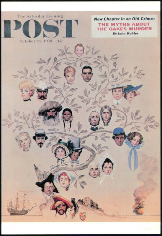 Norman Rockwell Family Tree Saturday Evening Post Cover