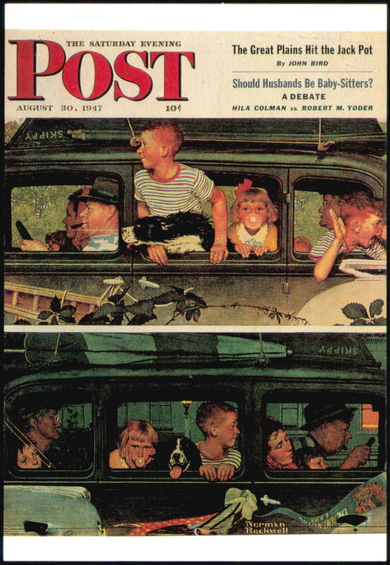 Norman Rockwell Going and Coming Saturday Evening Post Cover
