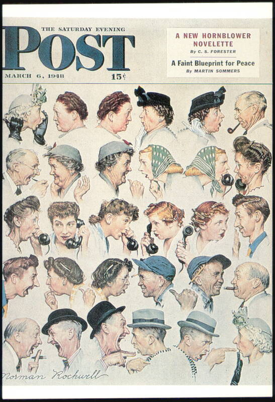 The Gossip by Norman Rockwell Saturday Evening Post Cover