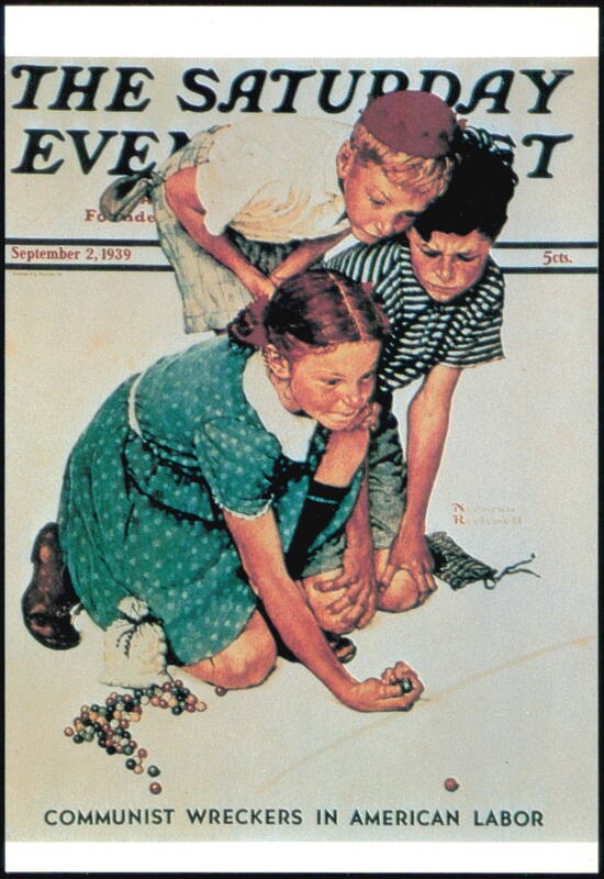 Marbles Champion by Norman Rockwell Children