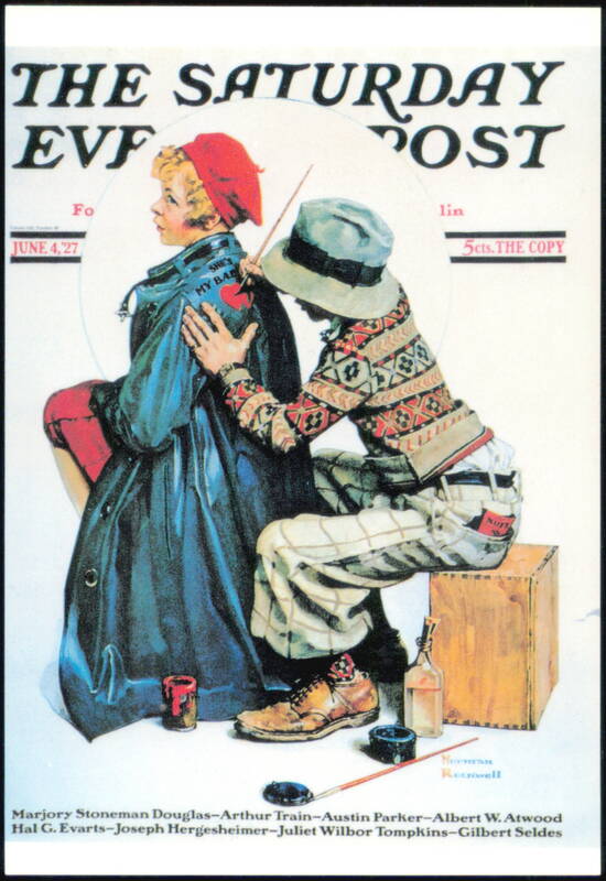 Norman Rockwell The Artist Saturday Evening Post Cover 1927