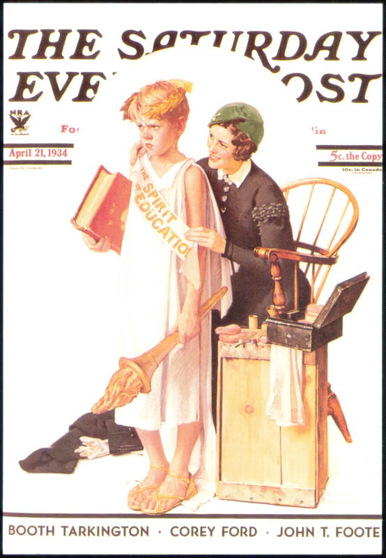 The Spirit of Education by Norman Rockwell Saturday Evening Post Cover