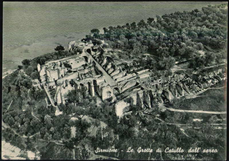 Aerial View of Grotte di Catullo Ruins, Sirmione, Italy