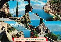 Lago di Garda Strada Gardesana Occidentale Scenic Views Postcard