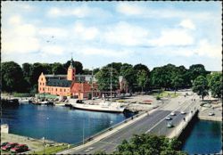 Slottsbron Bridge and Halmstad Castle, Sweden Postcard