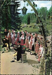 Leksands Folkdancers in Traditional Swedish Costume Postcard