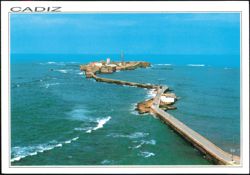 Fuerte de San Sebastián and Lighthouse, Cadiz Postcard