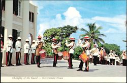 Changing of the Guard Ceremony at Government House, Nassau Postcard