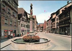 Stadtbrunnen Fountain in Stein am Rhein, Switzerland Postcard