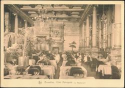 Hôtel Métropole Restaurant Interior, Brussels Postcard