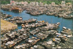 Aberdeen Floating Village and Harbor, Hong Kong Postcard