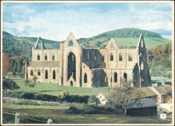 Tintern Abbey from the South, Wye Valley Postcard