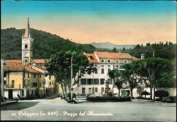 Piazza del Monumento, Calizzano, Italy Postcard
