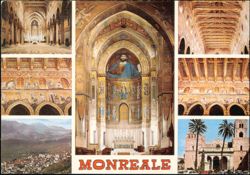 Monreale Cathedral Interior and Exterior Views Postcard