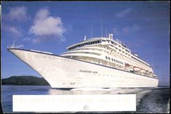 Seabourn Sun Cruise Ship at Sea Postcard