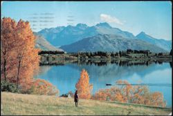 Lake Hayes Autumn Scene, New Zealand Postcard