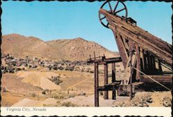 Mining Equipment and Historic Town View Postcard