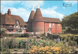 Kentish Oast Houses, Traditional English Farm Buildings Postcard