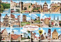 Bad Wimpfen am Neckar Multi-View Landmark Collage Postcard