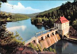 Höllensteinsee Dam and Power Station, Bavarian Forest Postcard