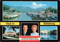 President Richard Nixon and Patricia Nixon Visit Salzburg Postcard