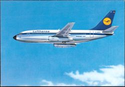 Lufthansa Boeing 737 City Jet In Flight Postcard