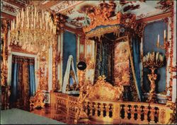 State Bedroom, Herrenchiemsee Palace, Bavaria, Germany Postcard