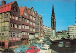 Alte Häuser an der Reimerstwiete, Hamburg Postcard