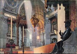 Interior of St. Peter's Basilica, Rome Postcard