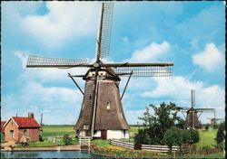 Dutch Windmill, Zevenhuizen, Netherlands, Anno 1730 Postcard