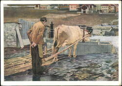 Giovanni Segantini Die Schneeschmelze 1888 Art Postcard