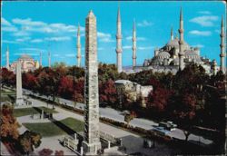 Hippodrome and Blue Mosque, Istanbul, Turkey Postcard
