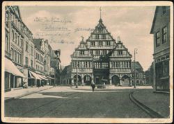 Rathaus Town Hall Square, Paderborn, Germany Postcard