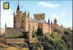 Alcázar and Cathedral in Segovia, Spain Postcard