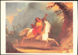Indian Maiden on Horseback by Alfred Jacob Miller Postcard