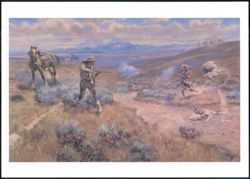 Buffalo Bill's Duel with Yellowhand by Charles M. Russell Postcard