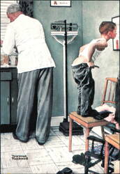 Before the Shot by Norman Rockwell Postcard