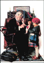 Doctor and the Doll by Norman Rockwell Postcard