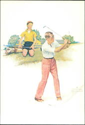 Life with Father Blasting Out by Norman Rockwell Postcard