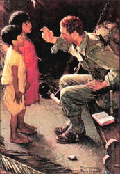 O'er the Land of the Free by Norman Rockwell Postcard
