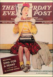 Norman Rockwell The Saturday Evening Post Cover March 1 1941 Postcard