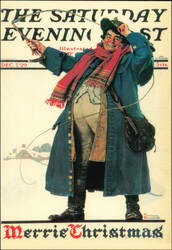 The Coachman by Norman Rockwell Saturday Evening Post Cover Postcard